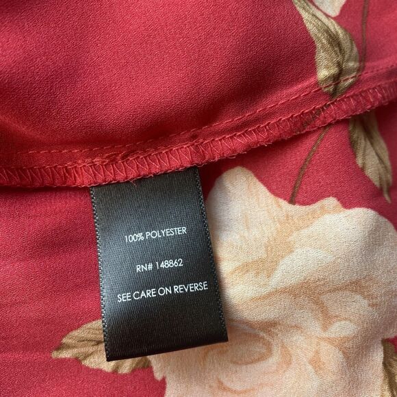 Torrid Blouse Pink Floral Roses Chiffon Straps Sleeveless Wome  Sz 4 Top Spring - Picture 8 of 15